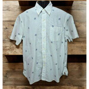 Ralph Lauren Mens Nautical Print Seersucker Shirt Large